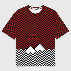 Мужская футболка оверсайз Твин Пикс: Минимализм