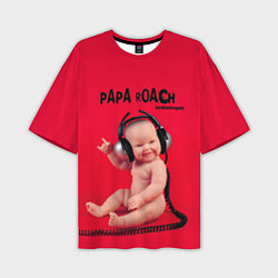 Мужская футболка оверсайз Paparoach: Music Kid