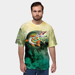 Футболка оверсайз мужская Удача, цвет: 3D-принт — фото 2