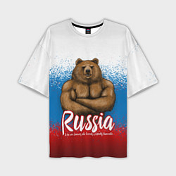 Футболка оверсайз мужская Russian Bear, цвет: 3D-принт