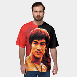 Футболка оверсайз мужская Брюс Ли, цвет: 3D-принт — фото 2