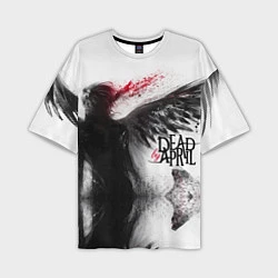 Мужская футболка оверсайз Dead by April: Black angel