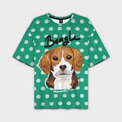 Мужская футболка оверсайз Beagle Face