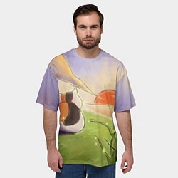 Футболка оверсайз мужская Тетрадь дружбы Нацумэ, цвет: 3D-принт — фото 2