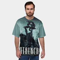 Футболка оверсайз мужская STALKER: Pripyat, цвет: 3D-принт — фото 2