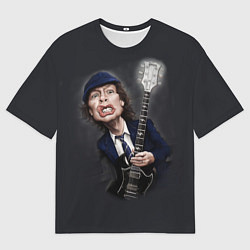 Футболка оверсайз мужская AC/DC: Guitarist, цвет: 3D-принт