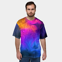 Футболка оверсайз мужская Узор цвета, цвет: 3D-принт — фото 2