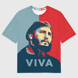 Мужская футболка оверсайз Фидель Кастро
