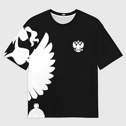 Мужская футболка оверсайз Russia - Black collection