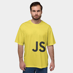 Футболка оверсайз мужская JavaScript, цвет: 3D-принт — фото 2