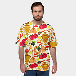 Футболка оверсайз мужская Народная кухня, цвет: 3D-принт — фото 2