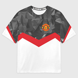 Футболка оверсайз мужская Man United FC: Grey Polygons, цвет: 3D-принт