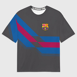 Мужская футболка оверсайз Barcelona FC: Dark style