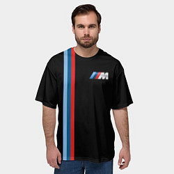 Футболка оверсайз мужская BMW BLACK COLLECTION БМВ, цвет: 3D-принт — фото 2