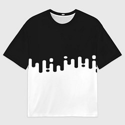 Футболка оверсайз мужская Чёрно-белый узор, цвет: 3D-принт