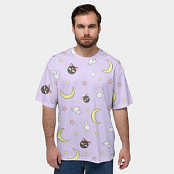 Футболка оверсайз мужская Сейлор Мур, цвет: 3D-принт — фото 2