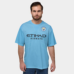 Футболка оверсайз мужская Man City FC: Sterling Home 17/18, цвет: 3D-принт — фото 2