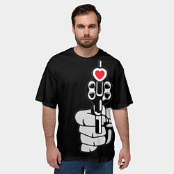 Футболка оверсайз мужская Выстрел любви, цвет: 3D-принт — фото 2