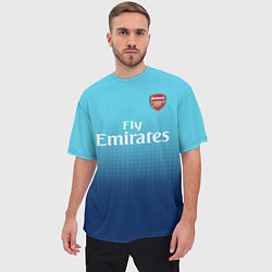 Футболка оверсайз мужская Arsenal FC: Ozil Blue Away 17/18, цвет: 3D-принт — фото 2