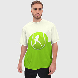 Футболка оверсайз мужская Символ теннисиста, цвет: 3D-принт — фото 2