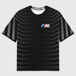 Футболка оверсайз мужская BMW M BLACK & GREY, цвет: 3D-принт