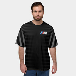 Футболка оверсайз мужская BMW M BLACK & GREY, цвет: 3D-принт — фото 2