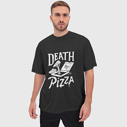 Футболка оверсайз мужская Death By Pizza, цвет: 3D-принт — фото 2