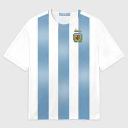 Футболка оверсайз мужская Сборная Аргентины: ЧМ-2018, цвет: 3D-принт