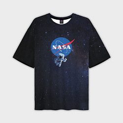 Мужская футболка оверсайз NASA: Hello World