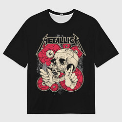 Футболка оверсайз мужская Metallica Skull, цвет: 3D-принт