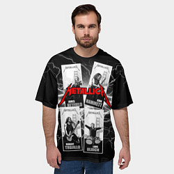 Футболка оверсайз мужская Metallica Band, цвет: 3D-принт — фото 2