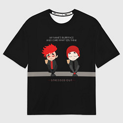 Мужская футболка оверсайз 21 Pilots: Stressed Out