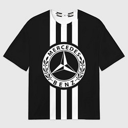 Футболка оверсайз мужская Mercedes-Benz Black, цвет: 3D-принт