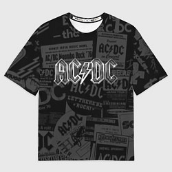 Футболка оверсайз мужская AC/DC: Journalese, цвет: 3D-принт
