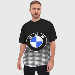 Футболка оверсайз мужская BMW 2018 Black and White IV, цвет: 3D-принт — фото 2
