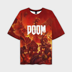 Мужская футболка оверсайз DOOM: Hellfire