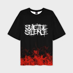 Мужская футболка оверсайз Suicide Silence: Red Flame