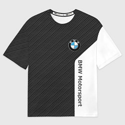 Футболка оверсайз мужская BMW CARBON БМВ КАРБОН, цвет: 3D-принт