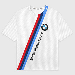 Мужская футболка оверсайз BMW Motorsport: White Carbon