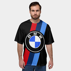 Футболка оверсайз мужская BMW 2021 M SPORT БМВ М СПОРТ, цвет: 3D-принт — фото 2