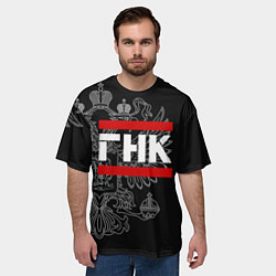 Футболка оверсайз мужская ГНК: герб РФ, цвет: 3D-принт — фото 2