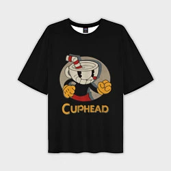 Мужская футболка оверсайз Cuphead: Mugman