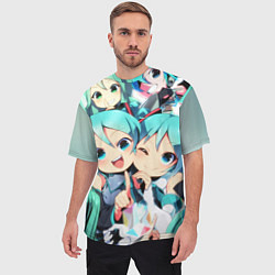 Футболка оверсайз мужская Vocaloid, цвет: 3D-принт — фото 2