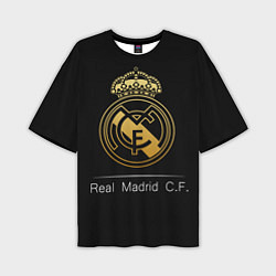 Футболка оверсайз мужская FC Real Madrid: Gold Edition, цвет: 3D-принт