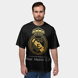 Футболка оверсайз мужская FC Real Madrid: Gold Edition, цвет: 3D-принт — фото 2