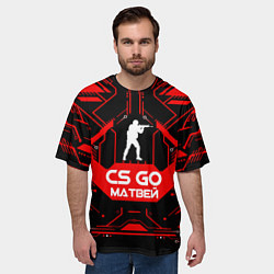 Футболка оверсайз мужская CS:GO - Матвей, цвет: 3D-принт — фото 2