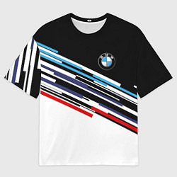 Футболка оверсайз мужская BMW BRAND COLOR БМВ, цвет: 3D-принт
