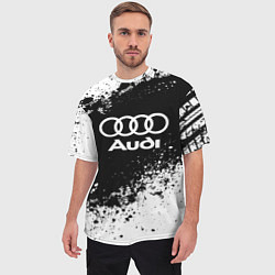 Футболка оверсайз мужская Audi: Black Spray, цвет: 3D-принт — фото 2