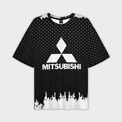 Мужская футболка оверсайз Mitsubishi: Black Side