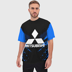 Футболка оверсайз мужская Mitsubishi: Blue Anger, цвет: 3D-принт — фото 2